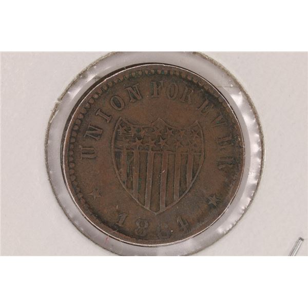 1861 CIVIL WAR TOKEN UNION FOREVER
