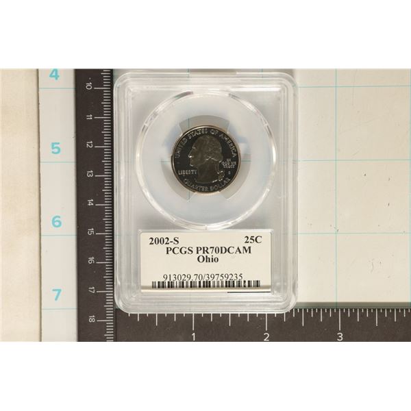 2002-S OHIO QUARTER PCGS PR70 DCAM