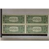 Image 2 : 4 CRISP UNC US $1 SILVER CERTIFICATES: 2 SETS OF