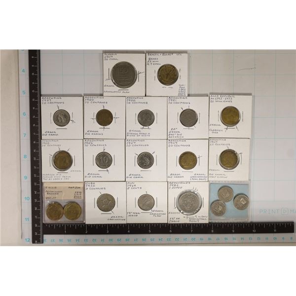 20 ASSORTED FORIEGN ERROR COINS FROM : ALGERIA