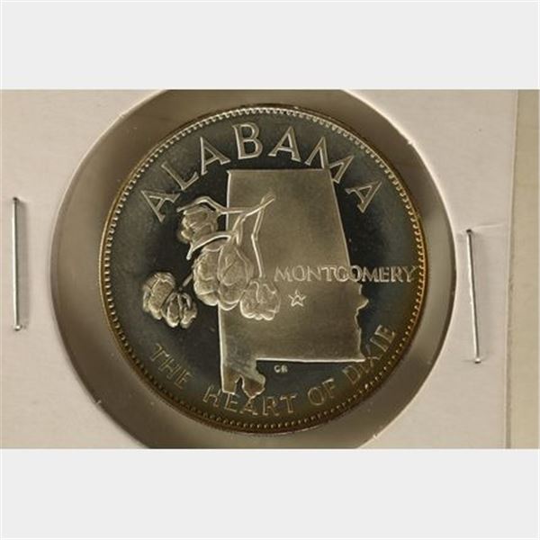 .46 TROY OZ. PROOF STERLING SILVER "ALABAMA"