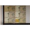 6-ITALIAN 1000 LIRE BILLS: ONE WITH TAPE