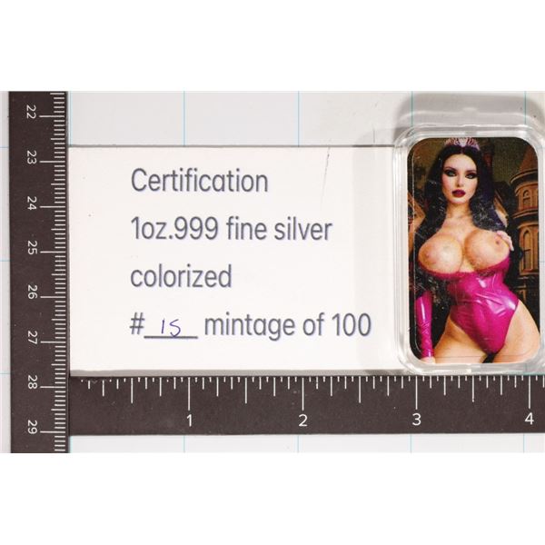 1 TROY OZ .999 FINE SILVER ADULT THEMED INGOT PF