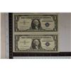 Image 1 : 2-CRISP XF-AU STAR NOTE US $1 SILVER CERTIFICATES
