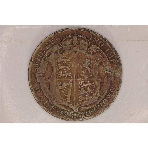 1920 GREAT BRITAIN SILVER HALF CROWN .2273