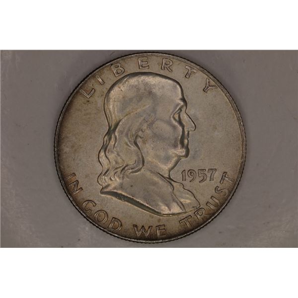 1957-D SILVER FRANKLIN HALF DOLLAR