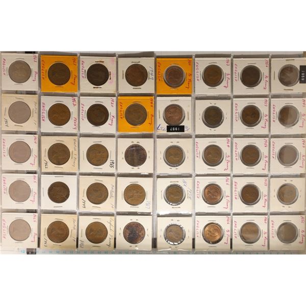 40 GREAT BRITIAN 1920-1965 PENNY AND HALF PENNY