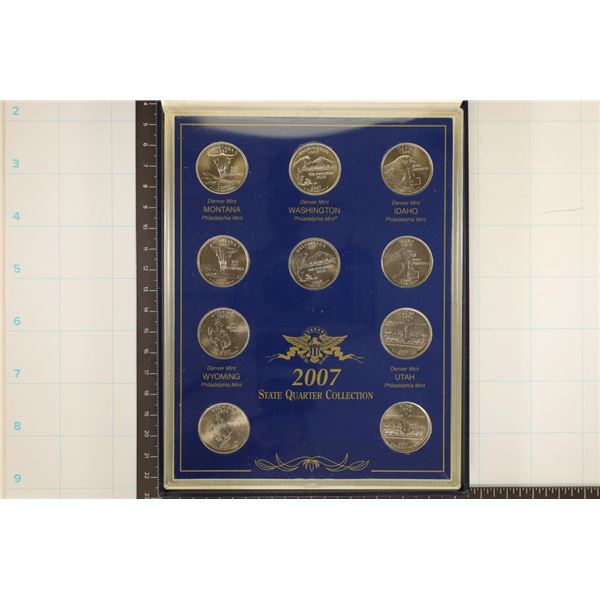 2007-P & D US 10 QUARTER COLLECTION IN BLUE CASE