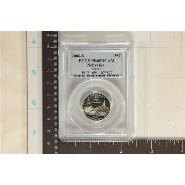 2006-S SILVER NEBRASKA QUARTER PCGS PR69 DCAM