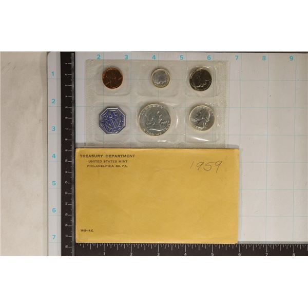 1959 US SILVER PROOF SET (WITH ENVELOPE)