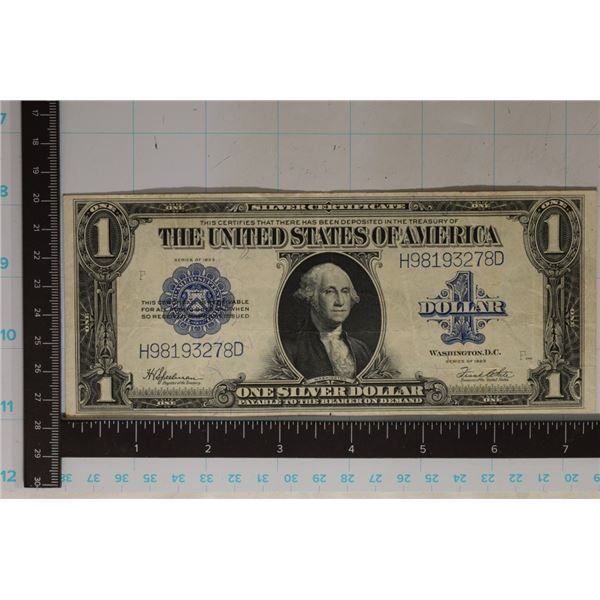 1923 LARGE SIZE US $1 SILVER CERTIFICATE BLUE SEAL