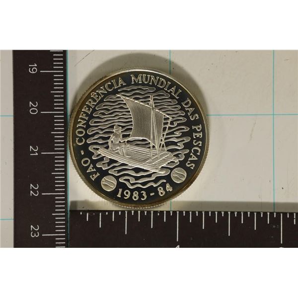 1983 MOCAMBIQUE 50 METICAIS SILVER PF FAO
