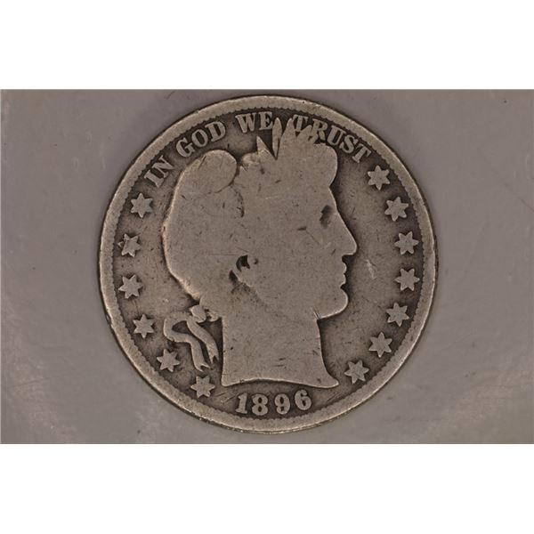 1896-O SILVER BARBER HALF DOLLAR