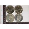 1971-S, 72-S, 73-S & 1974-S IKE SILVER UNC DOLLARS