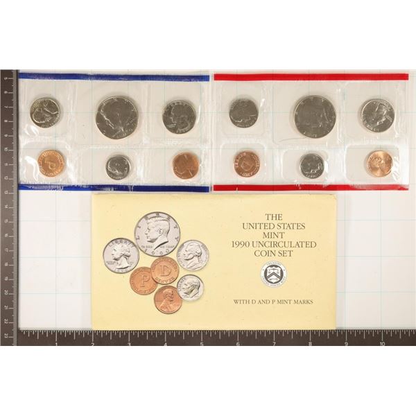 1990 US MINT SET (UNC) P/D (WITH ENVELOPE)