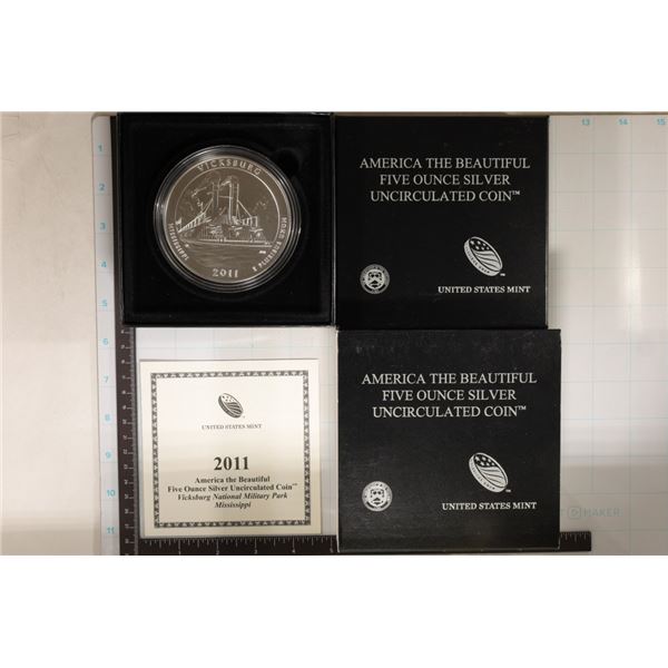2011-P VICKSBURG NATIONAL MILITARY PARK  5 OZ.