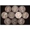 Image 1 : 10 ASSORTED 35% SILVER JEFFERSON WAR NICKELS