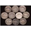 Image 2 : 10 ASSORTED 35% SILVER JEFFERSON WAR NICKELS