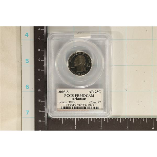 2003-S ARKANSAS QUARTER PCGS PR69 DCAM