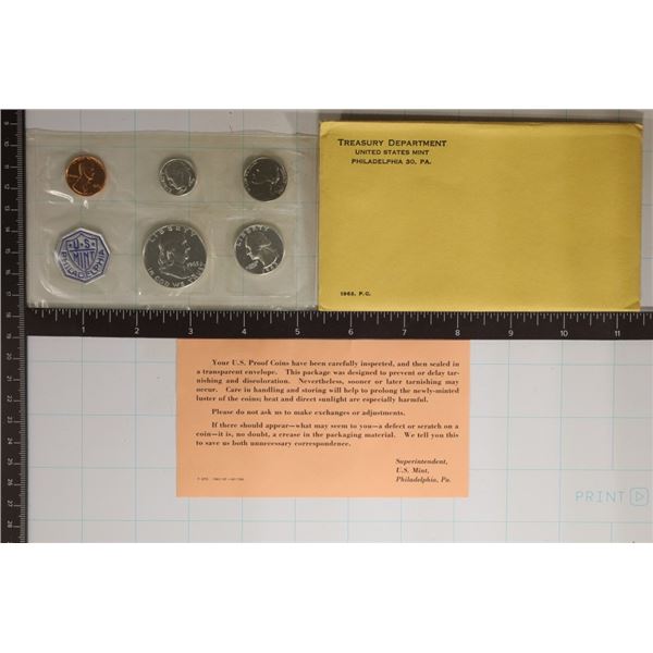 1963 US SILVER PROOF SET (WITH ENVELOPE) AND