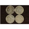 Image 2 : 1950, 51, 52 & 1953 MEXICO SILVER 25 CENTAVOS