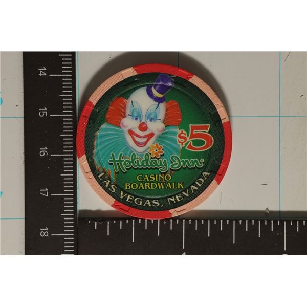 HOLIDAY INN CASINO BOARDWALK $5 CASINO CHIP