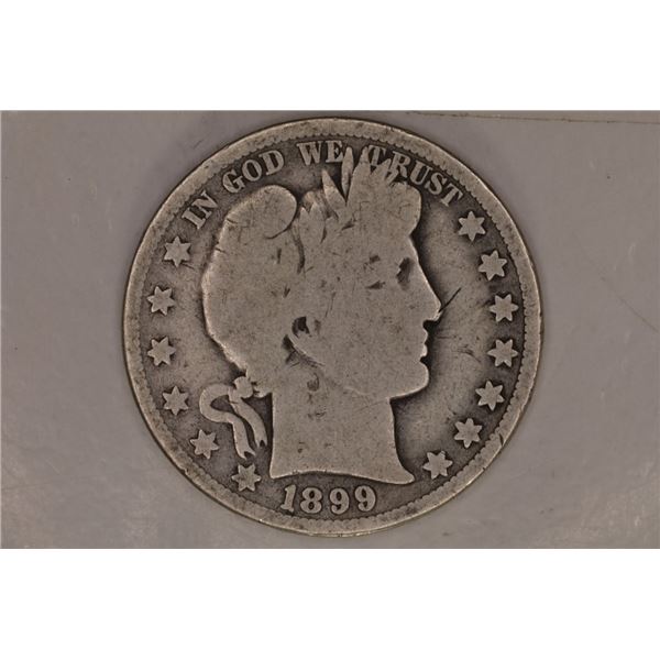 1899-O SILVER BARBER HALF DOLLAR