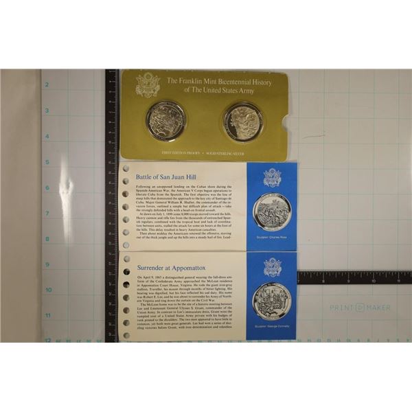 2 STERLING SILVER PROOF ROUNDS BICENTENNIAL