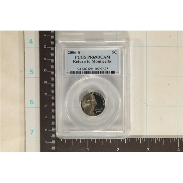 2006-S RETURN TO MONTICELLO NICKEL PCGS PR69