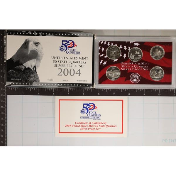 2004 SILVER US 50 STATE QUARTERS PROOF SET