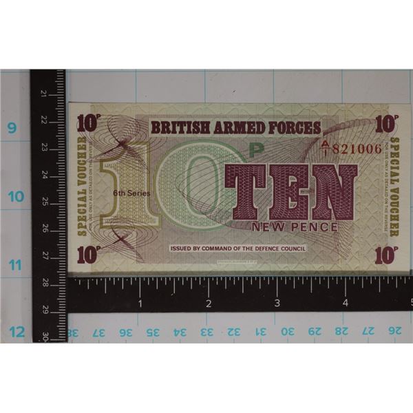 6TH SERIES BRITISH ARMED FORCES 10 NEW PENCE