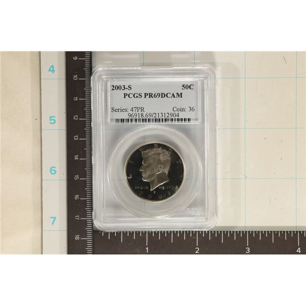 2003-S KENNEDY HALF DOLLAR PCGS PR69 DCAM