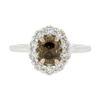 Image 4 : NEW 18k & 14k Gold GIA Fancy Dark Yellow Brown Solitaire w/ Diamond Halo Ring