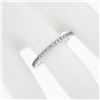 Image 6 : 14k White Gold 0.55 ctw Prong Round Diamond Thin Stack Wedding Eternity Band Rin