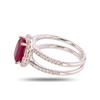 Image 2 : 2.31 ctw BURMESE Ruby and 0.51 ctw Diamond 18K White Gold Ring (GIA CERTIFIED)