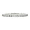 Image 3 : Solid 18k White Gold .59 ctw Round Brilliant Prong Set Diamond Eternity Band Rin
