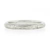 Image 4 : Antique Art Deco Tiffany & Co. Platinum 2.6mm Detailed Engraved Stack Band Ring