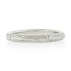 Image 5 : Antique Art Deco Tiffany & Co. Platinum 2.6mm Detailed Engraved Stack Band Ring
