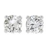 Image 1 : NEW Classic 14K Gold 0.44 ctw Round Brilliant Cut Diamond Prong Set Stud Earring
