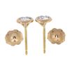 Image 4 : New 14k Rose Gold 0.47 ctw Martini Bezel Round Brilliant Diamond Stud Earrings