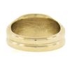 Image 3 : Antique 10K Yellow Gold Engrave-able Polished Grooved Sides Signet Band Ring