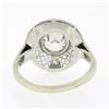 Image 9 : Antique Art Deco 14k Gold GIA Old European Diamond Open Filigree Engagement Ring