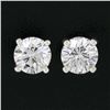 Image 3 : NEW Classic 14k White Gold 0.50 ctw Round Brilliant Diamond 4-Prong Stud Earring