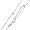 Image 6 : NEW 14K White Gold 1.31 ctw Station Princess Diamond by the Yard Chain Necklace