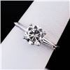 Image 3 : 1.50 ctw K COLOR SI3 CLARITY CENTER Diamond Platinum Ring (1.78 ctw Diamonds)