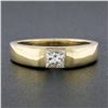 Image 8 : New 18K Gold .49 ctw Square Princess Channel Flush Set Diamond Solitaire Band Ri