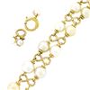 Image 4 : Vintage 14K Gold 6.75" Dual Row Graduating Pearl Figure 8 Infinity Link Bracelet