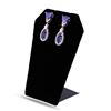 Image 2 : 7.65 ctw Tanzanite and 0.83 ctw Diamond Platinum Dangle Earrings