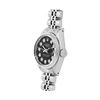 Image 3 : Rolex Ladies Stainless Steel Black Diamond Smooth Bezel Date Wristwatch 26MM