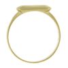 Image 2 : Solid 14K Yellow Gold Rectangular Engravable Center Matte Finish Signet Ring